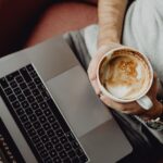 coffee, cup, computer